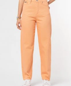 Minga London Juicy Orange Denim Mom Jeans Clothing
