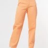 Minga London Juicy Orange Denim Mom Jeans Clothing