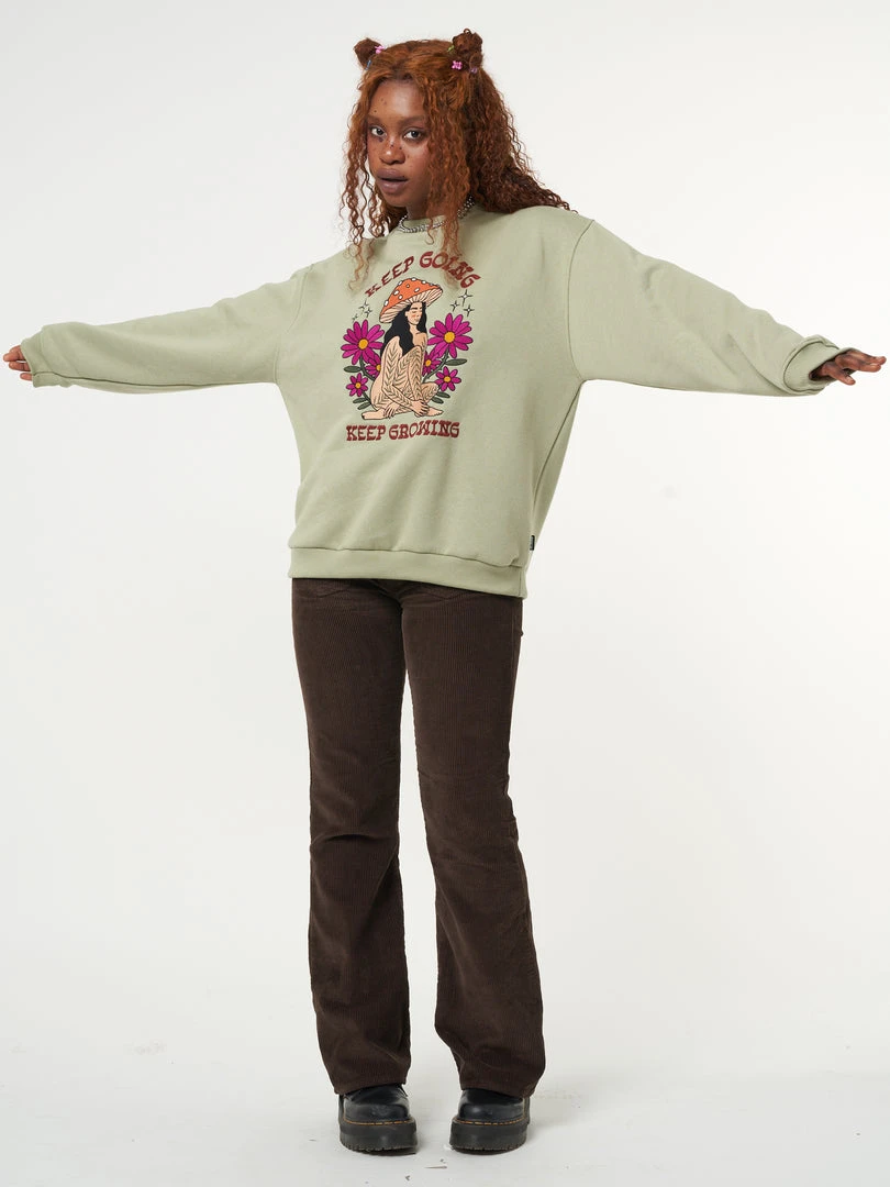 Minga London Keep Growing Mushroom Girl Sweater Clothing