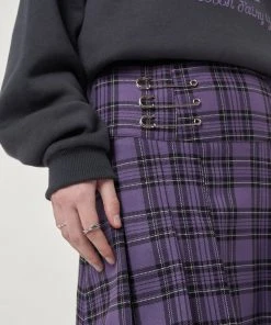 Minga London Clothing Lana Plaid Pleated Mini Skirt