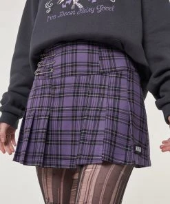 Minga London Clothing Lana Plaid Pleated Mini Skirt