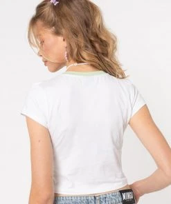 Minga London Clothing La Fleur Verte Crop Tee
