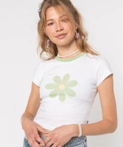 Minga London Clothing La Fleur Verte Crop Tee