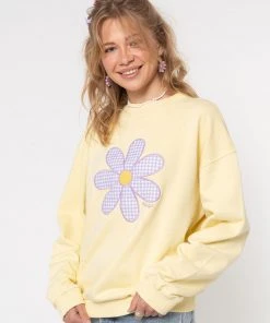 Minga London Clothing Daisy Gingham Yellow Sweater