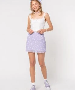 Minga London Clothing Flower Girl Lilac Mini Skirt