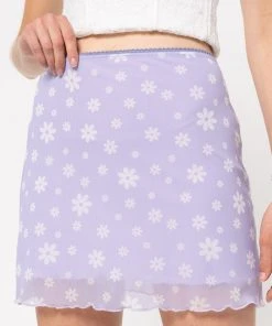 Minga London Clothing Flower Girl Lilac Mini Skirt