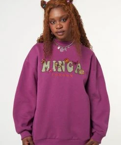 Minga London Minga Flowers & Butterflies High Neck Sweater