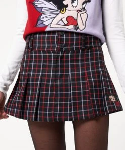 Minga London Minga X Betty Boop Plaid Mini Skirt Clothing