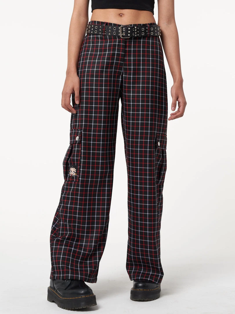 Minga London Clothing Minga X Betty Boop Plaid Utility Pants