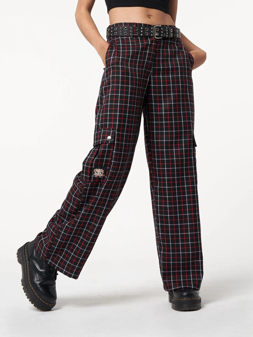 Minga London Clothing Minga X Betty Boop Plaid Utility Pants