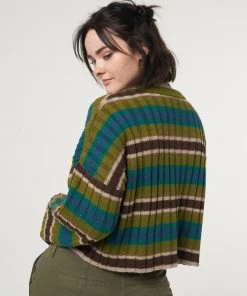 Minga London Moss Striped Knit Jumper