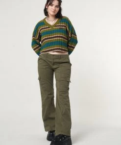 Minga London Moss Striped Knit Jumper