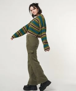 Minga London Moss Striped Knit Jumper