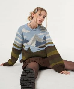 Minga London Clothing Mountain Landscape Knit Jumper