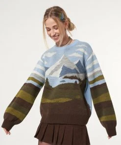 Minga London Clothing Mountain Landscape Knit Jumper
