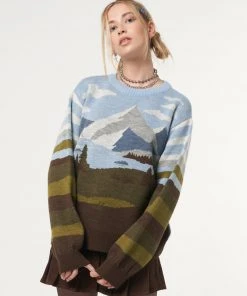 Minga London Clothing Mountain Landscape Knit Jumper