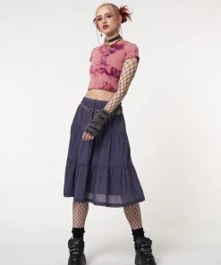 Minga London Clothing Mystic Sun Tie Dye Crop T-Shirt