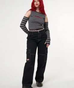 Minga London No Problem Striped Cut Out Top