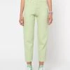 Minga London Pastel Green Denim Mom Jeans Clothing