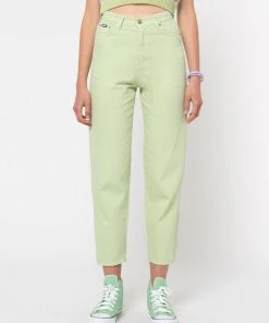 Minga London Pastel Green Denim Mom Jeans Clothing