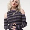 Minga London Secret Mushroom Striped Cut Out Top