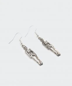 Minga London Clothing Skeleton Drop Earrings