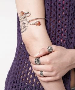 Minga London Spiral Gem Boho Arm Cuff Clothing