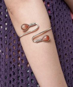 Minga London Spiral Gem Boho Arm Cuff Clothing