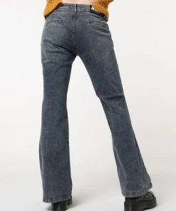 Minga London Most Wanted Stella Front Pocket Embroidered Flare Jeans