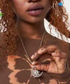 Minga London Sun & Moon Pendant Chain Necklace