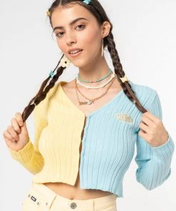 Minga London Clothing Two Tone Cropped Cardigan