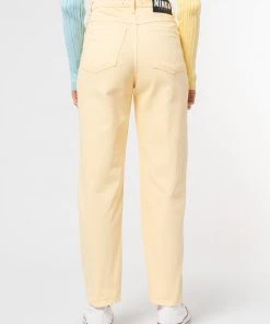 Minga London Vanilla Yellow Denim Mom Jeans Clothing