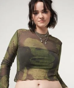 Minga London Most Wanted Venus Mesh Crop Top