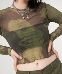 Minga London Most Wanted Venus Mesh Crop Top