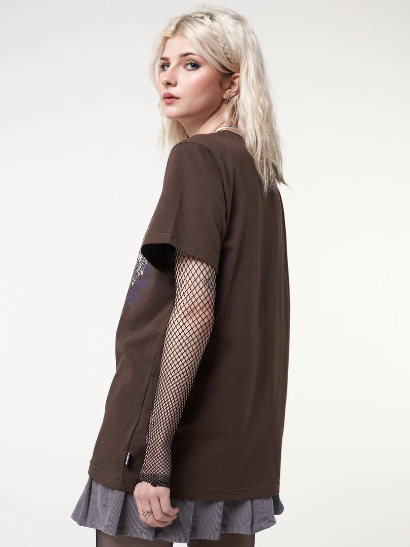 Minga London Winged Cross Brown T-shirt