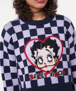 Minga London Minga X Betty Boop Check Knit Jumper Clothing