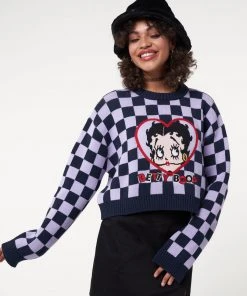 Minga London Minga X Betty Boop Check Knit Jumper Clothing