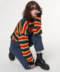 Minga London Most Wanted Minga X Strangervinyl Blue Corduroy Relaxed Dungarees