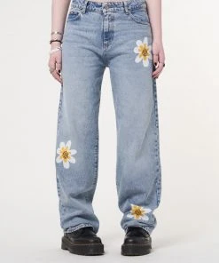 Minga London Minga X Strangervinyl Daisy Baggy Jeans Clothing