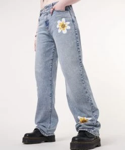 Minga London Minga X Strangervinyl Daisy Baggy Jeans Clothing