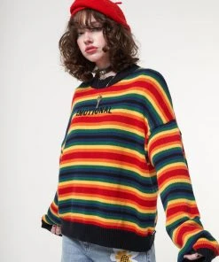Minga London Minga X Strangervinyl Emotional Striped Knit Jumper