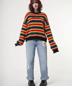 Minga London Minga X Strangervinyl Emotional Striped Knit Jumper