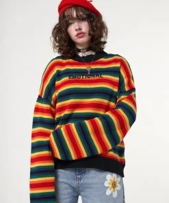 Minga London Minga X Strangervinyl Emotional Striped Knit Jumper