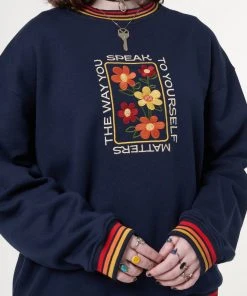 Minga London Minga X Strangervinyl Rainbow Flowers Sweater Clothing