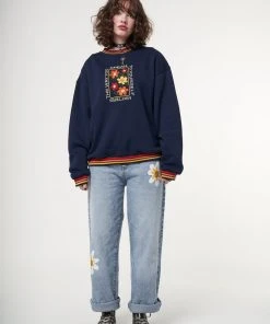 Minga London Minga X Strangervinyl Rainbow Flowers Sweater Clothing