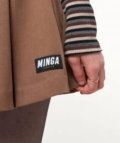 Minga London Mocha Pleated Tennis Skirt With Front Chain