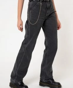 Minga London Clothing Carpenter Jeans In Washed Black