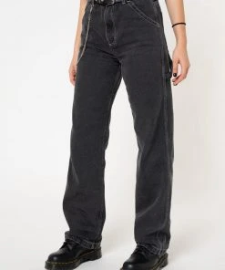 Minga London Clothing Carpenter Jeans In Washed Black