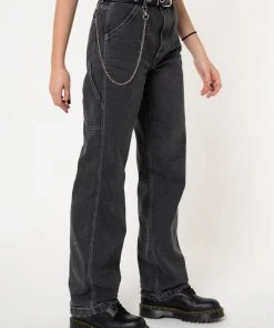 Minga London Clothing Carpenter Jeans In Washed Black