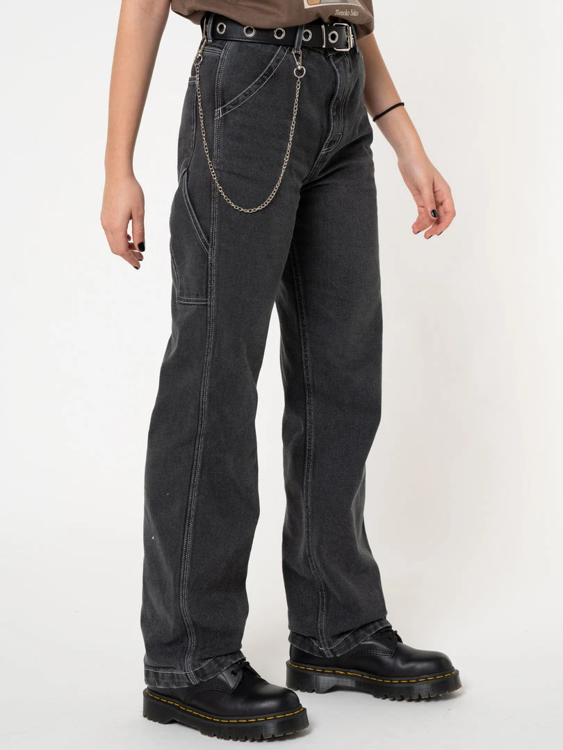 Minga London Clothing Carpenter Jeans In Washed Black